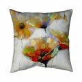 Begin Home Decor 26 x 26 in. Color Spotted Flowers-Double Sided Print Indoor Pillow 5541-2626-FL49